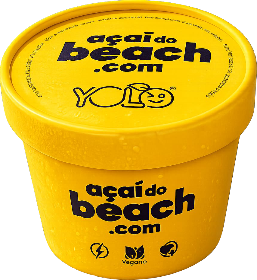 Copo Açaí do Beach 240ml / 170g, com guaraná, sabor pé na areia, #acaidobeach